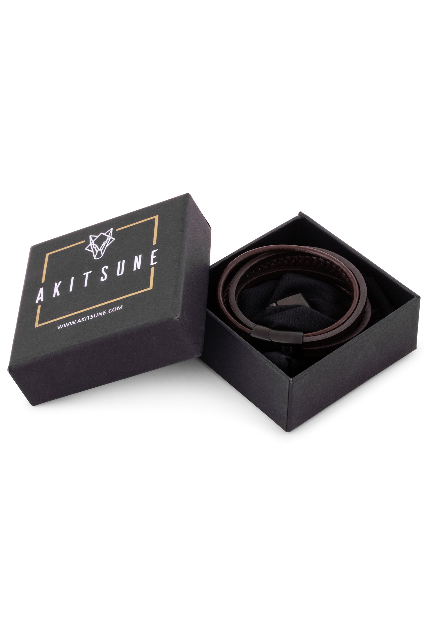 Pax-Leather-Bracelet-Matte-Black-Brown-Mens-Box-Packaging