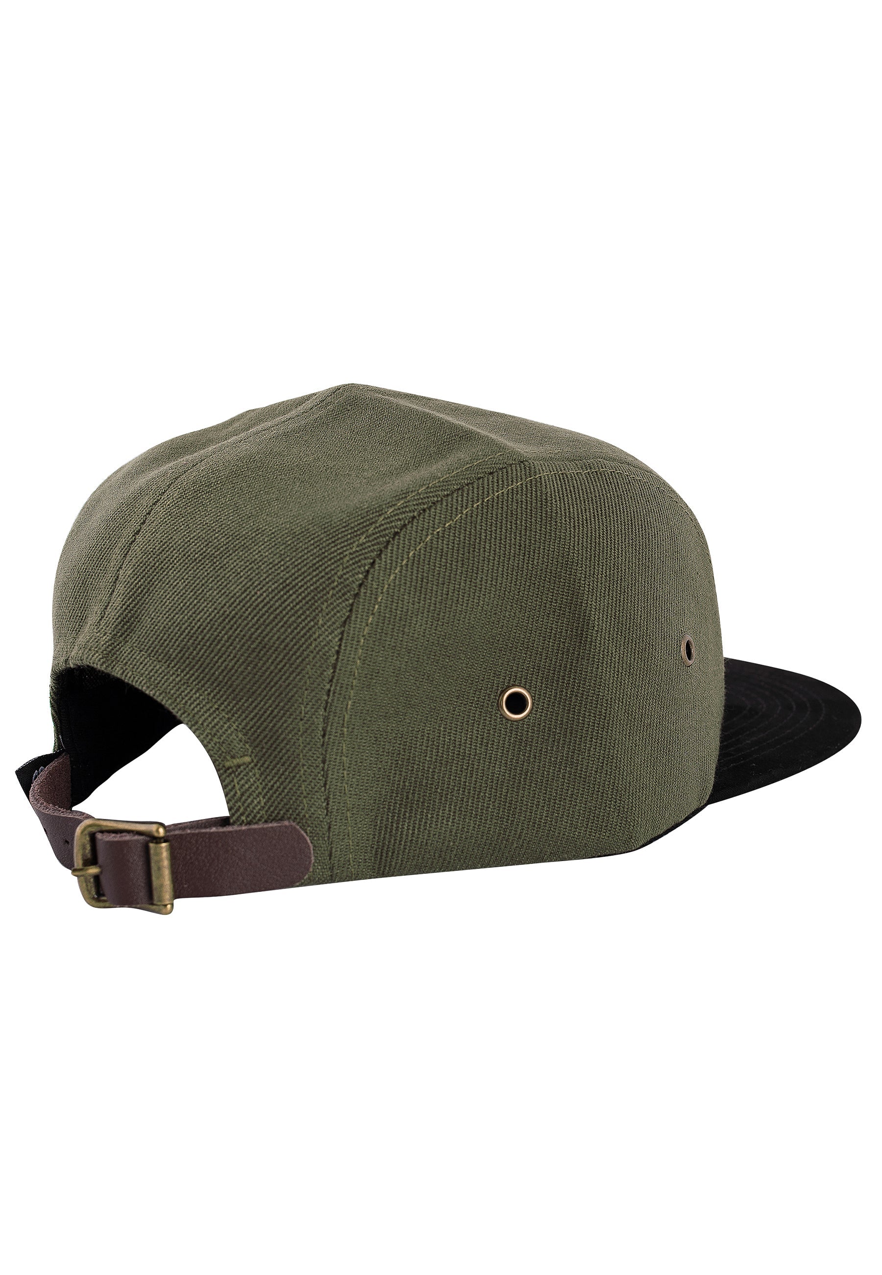 Port-Louis-5-Panel-Cap-Olive-Suede-Back