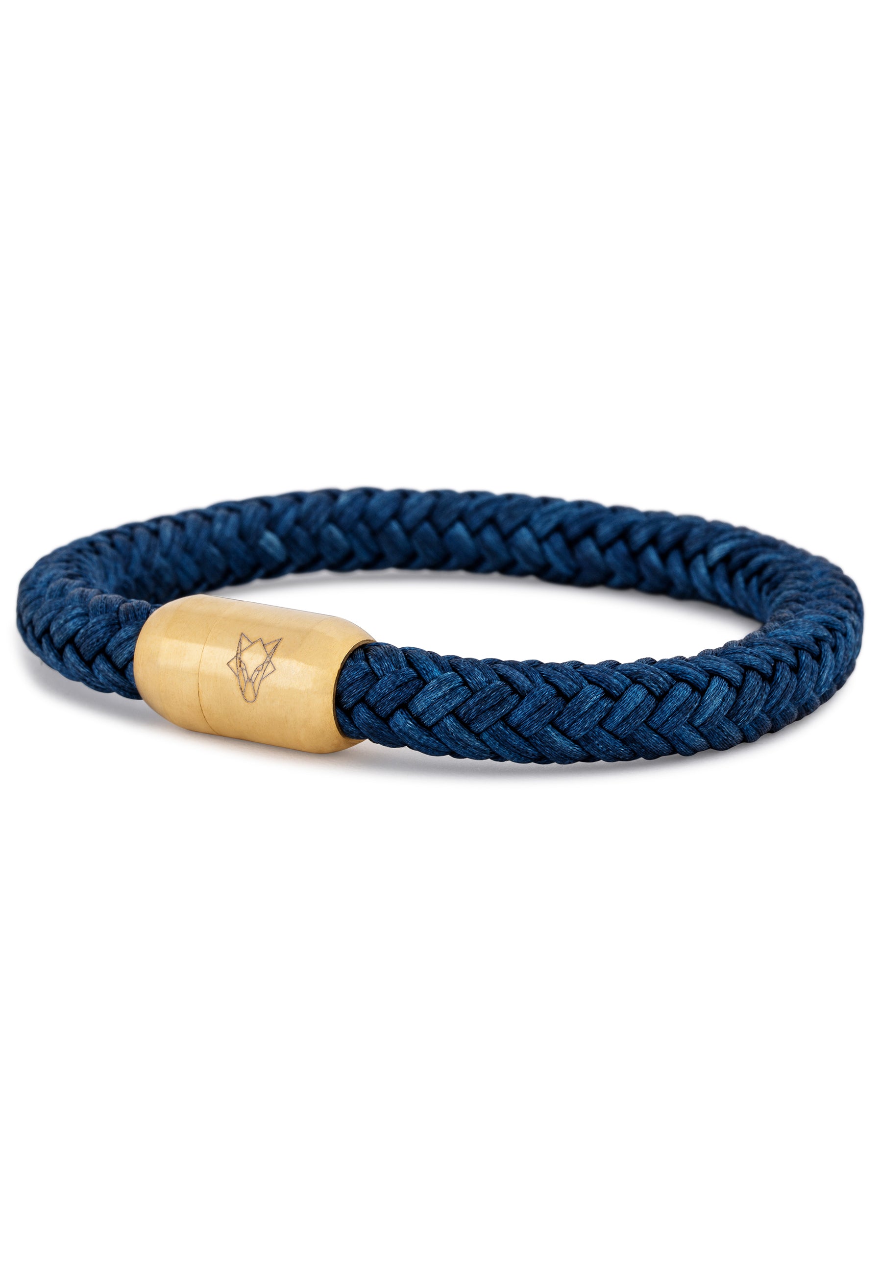 Portus-Nylon-Bracelet-Matte-Gold-Navy-Blue-Nautical-Maritime-Side2