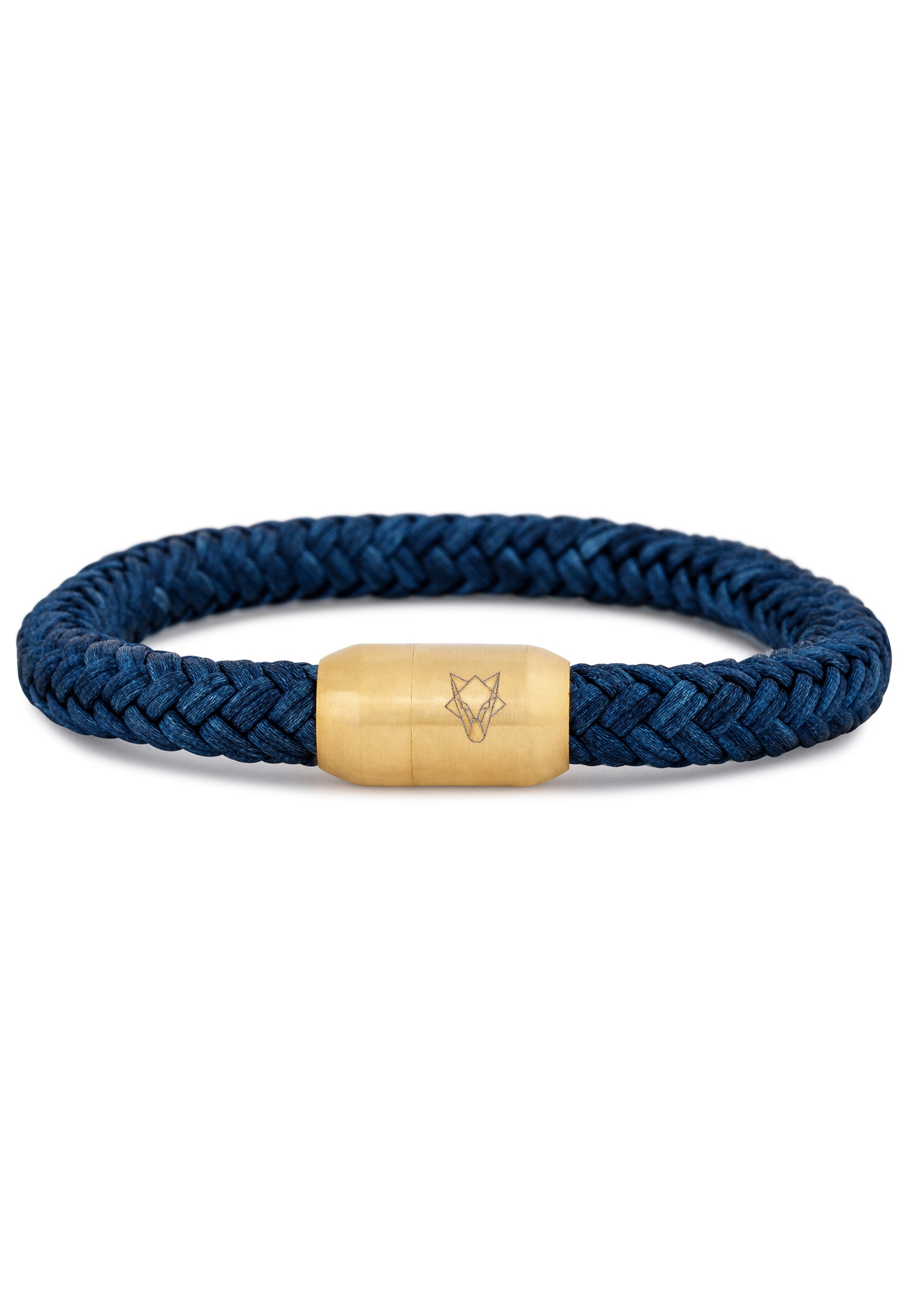 Portus-Nylon-Bracelet-Matte-Gold-Navy-Blue-Nautical-Maritime
