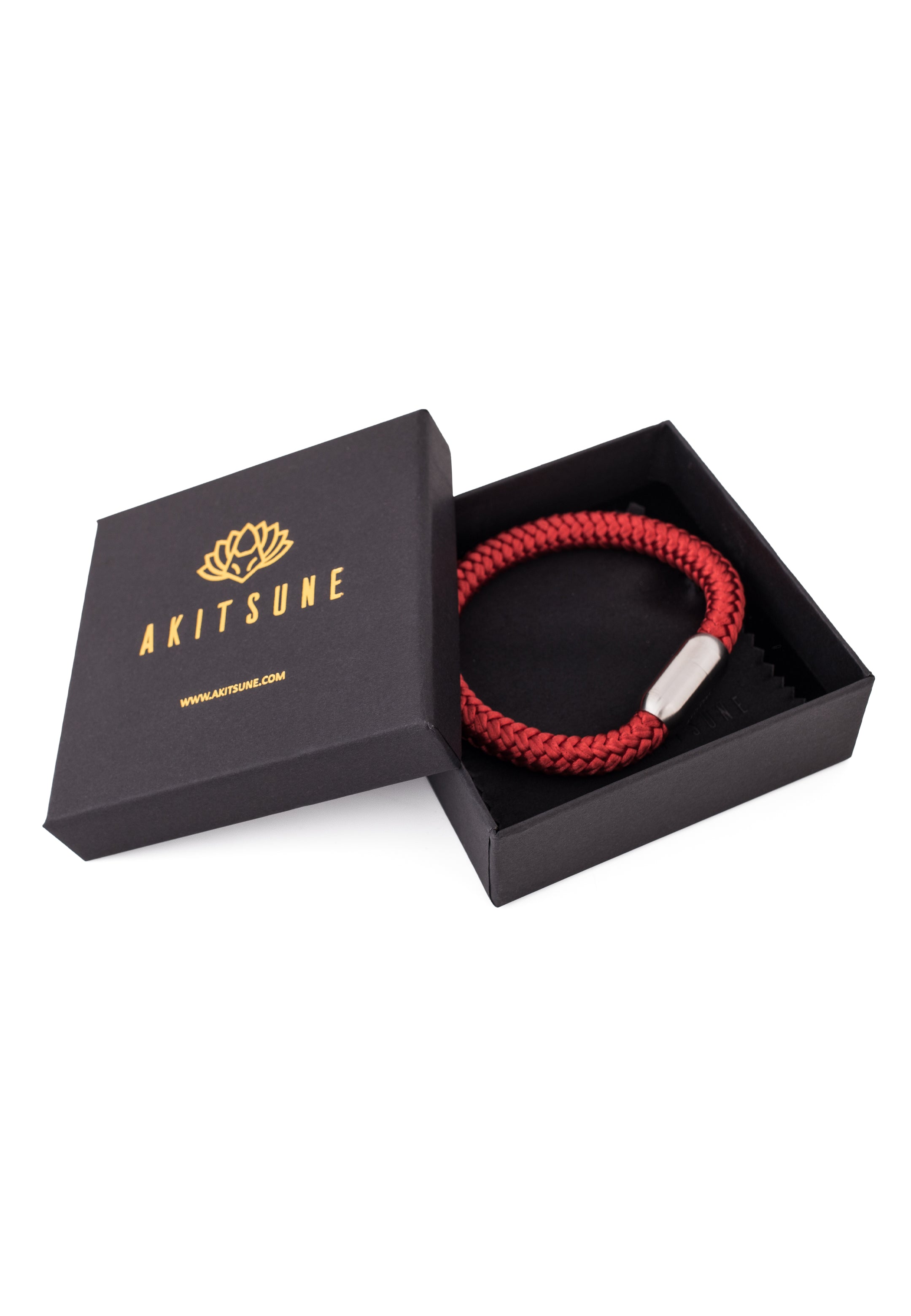 Portus-Nylon-Bracelet-Matte-Silver-Maroon-Nautical-Maritime-Gift-Box-Packaging