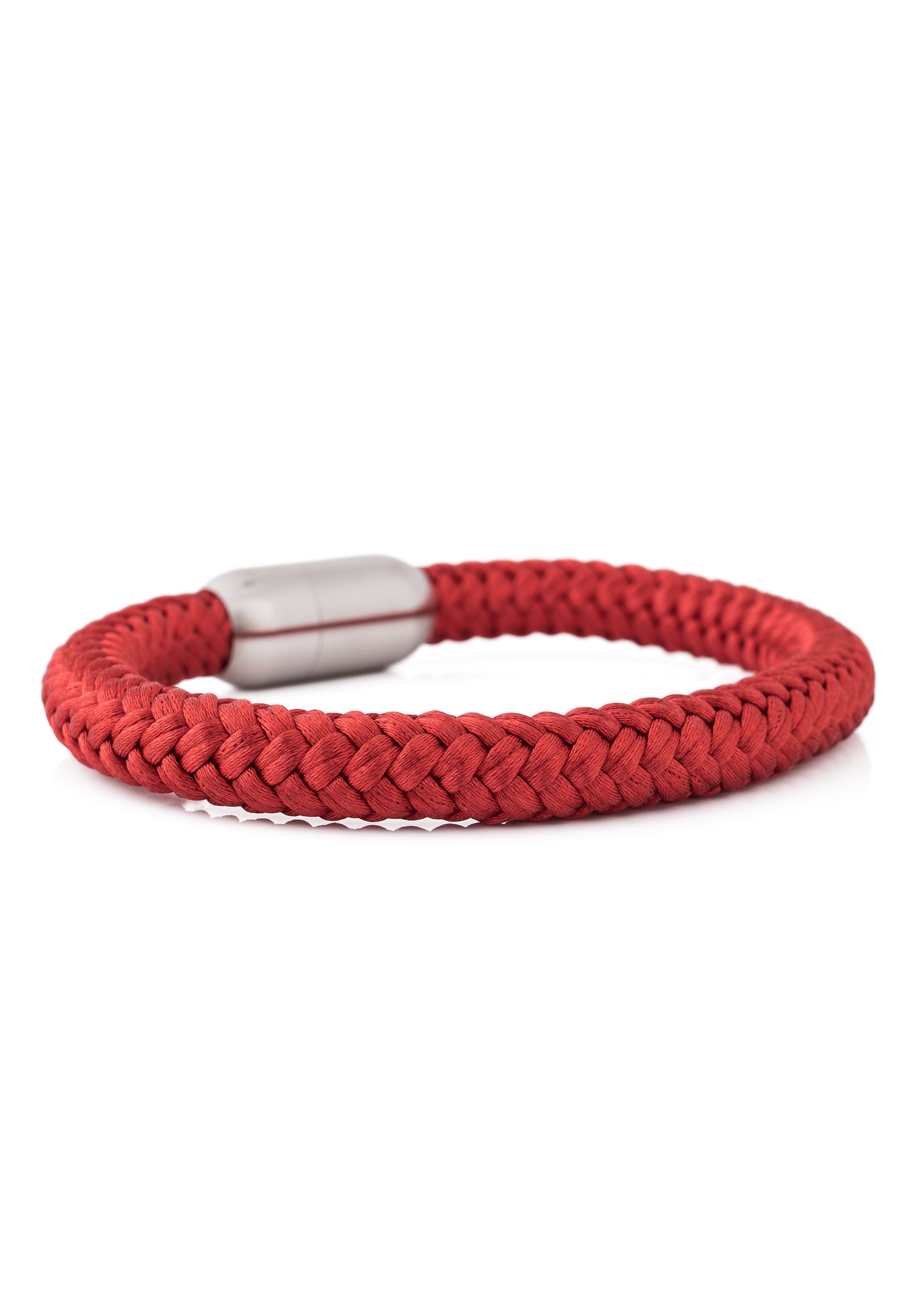 Portus-Nylon-Bracelet-Matte-Silver-Maroon-Nautical-Maritime-Side-2