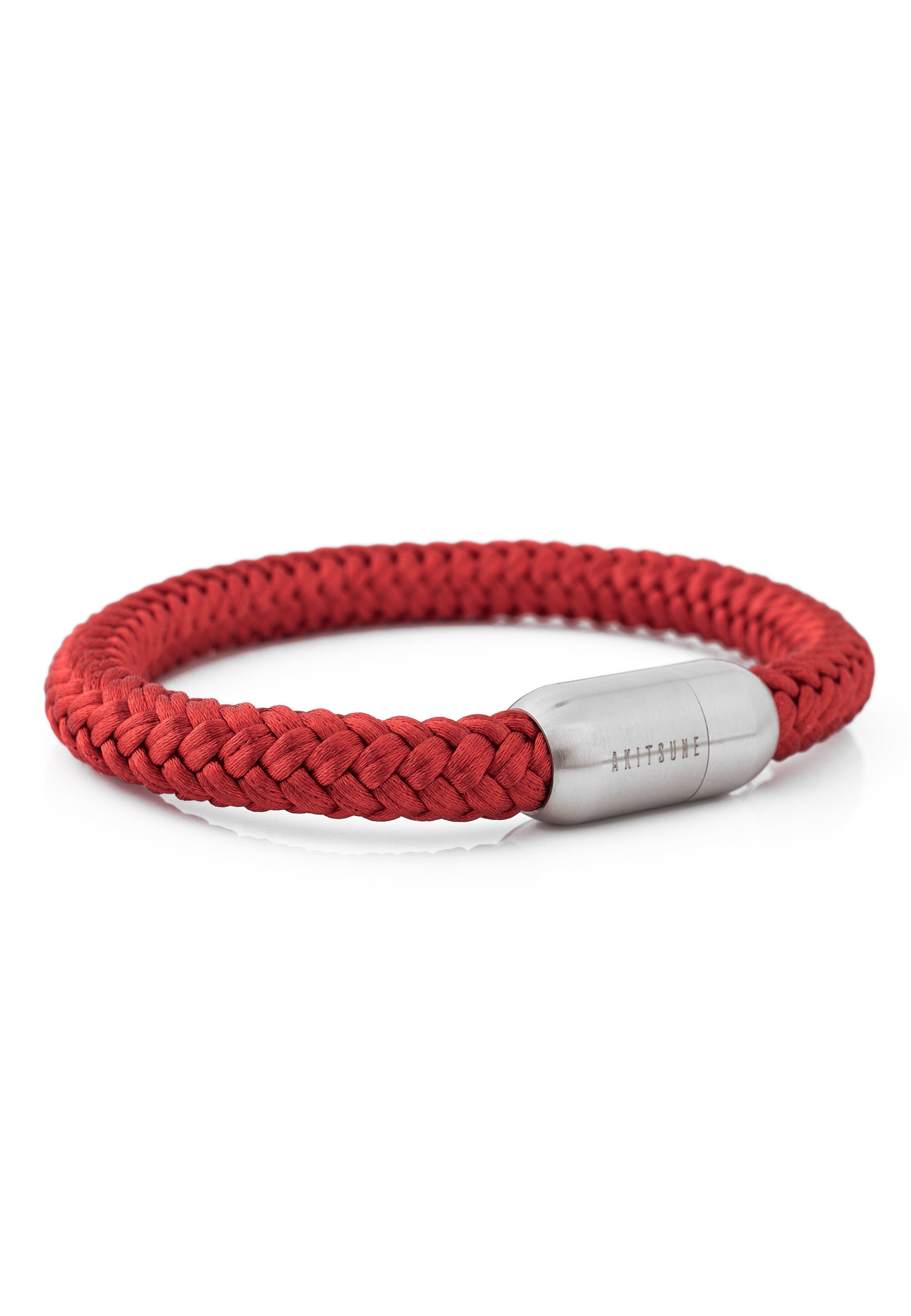 Portus-Nylon-Bracelet-Matte-Silver-Maroon-Nautical-Maritime