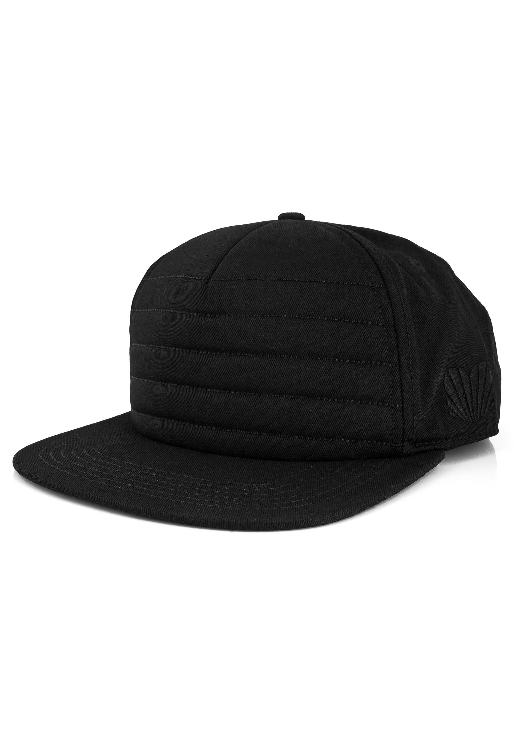 Raider-Snapback-Cap-Black-Quilted-Destroyed