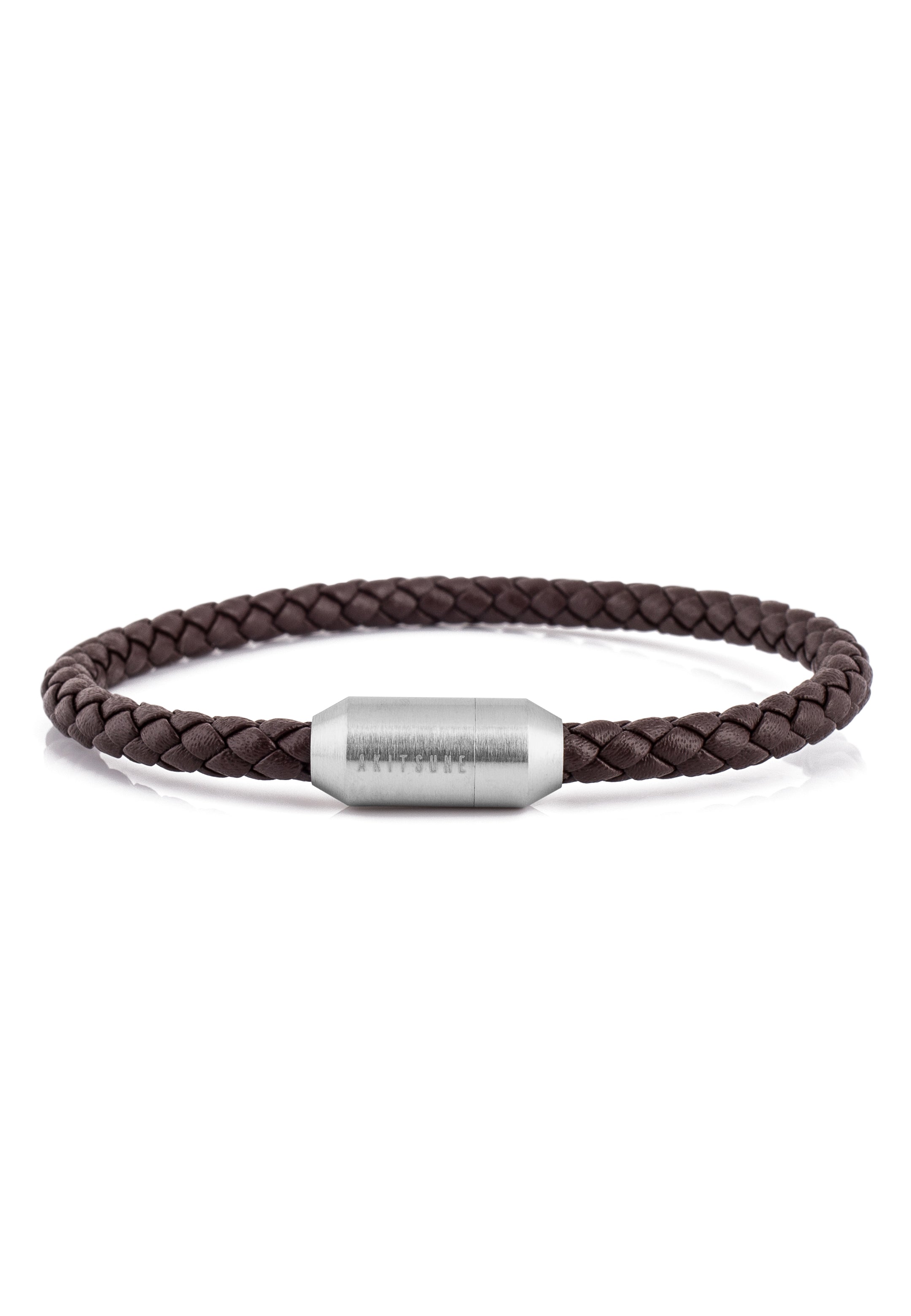 Silva-Leather-Bracelet-Silver-Brown